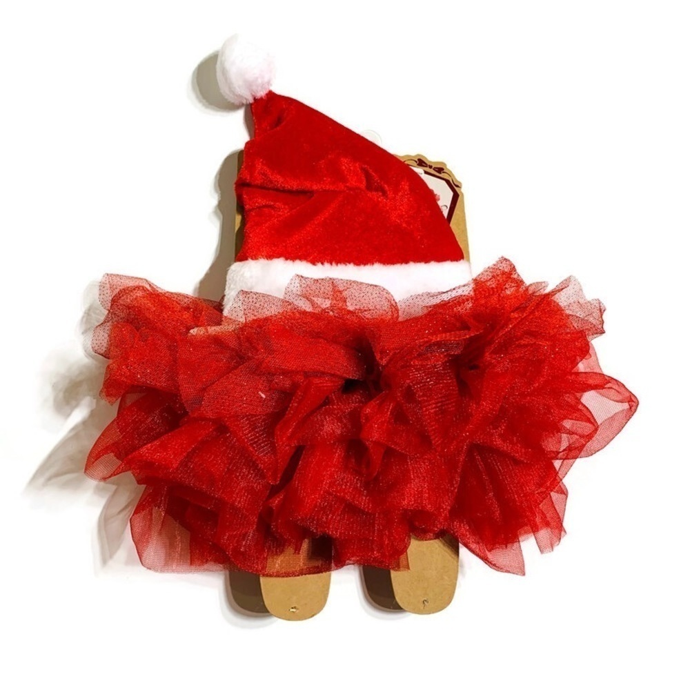 Baby Santa hat and tutu for photo shoot